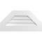 Ekena Millwork Octagonal Top Surface Mount PVC Gable Vent w/ 3-1/2"W x 1"P Standard Frame, 28"W x 14"H GVPOT28X1401SN - alternate 1